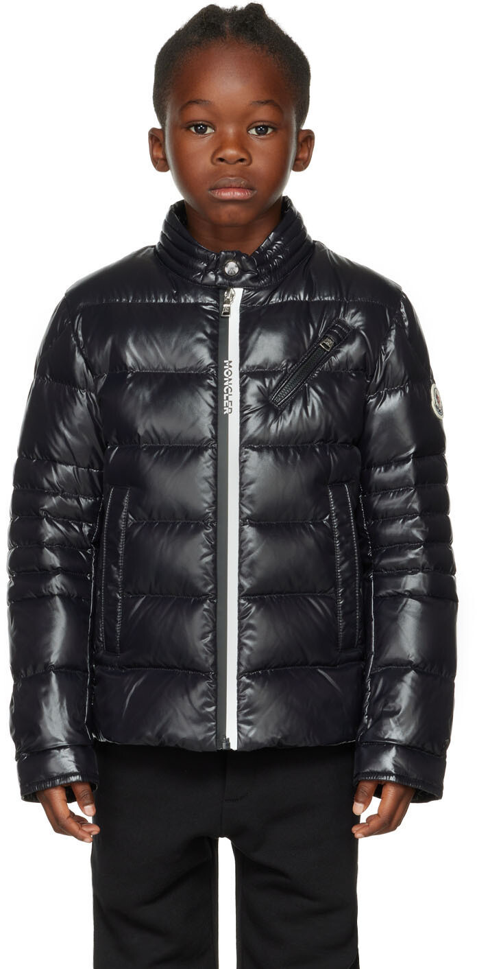 

Детская черная пуховая куртка Nahan Moncler Enfant