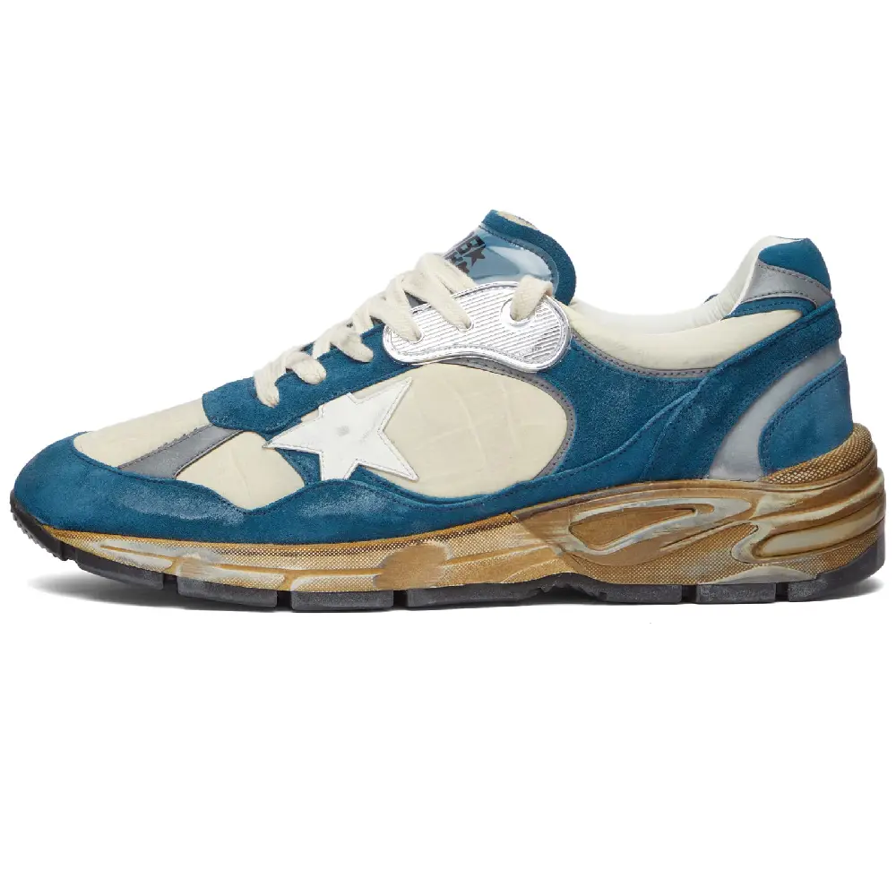 

Кроссовки Golden Goose Running Dad, бежевый/синий