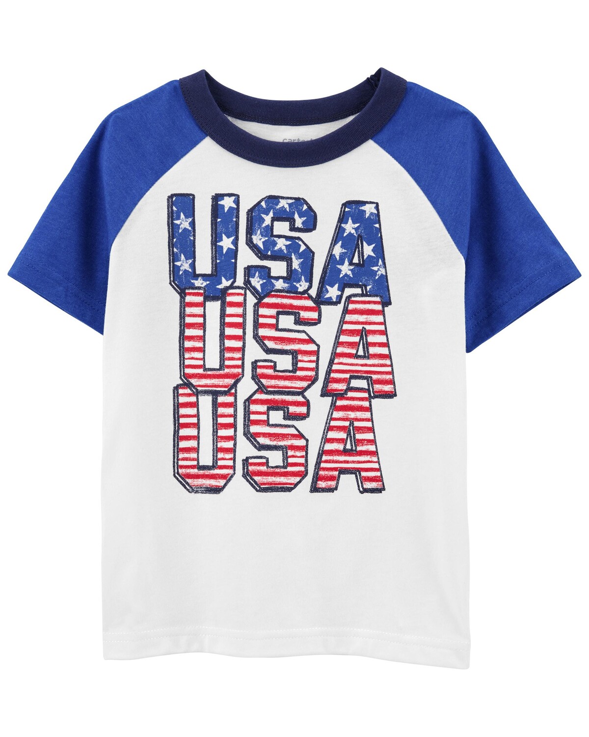 

Футболка Toddler USA с регланами Carter's, синий/белый