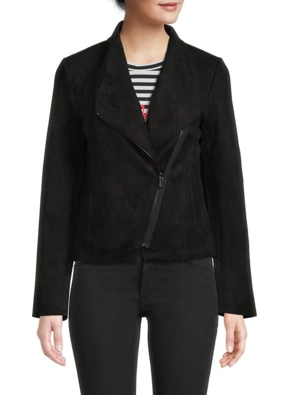 

Мотоциклетная куртка на молнии Carmen Marc Valvo Black