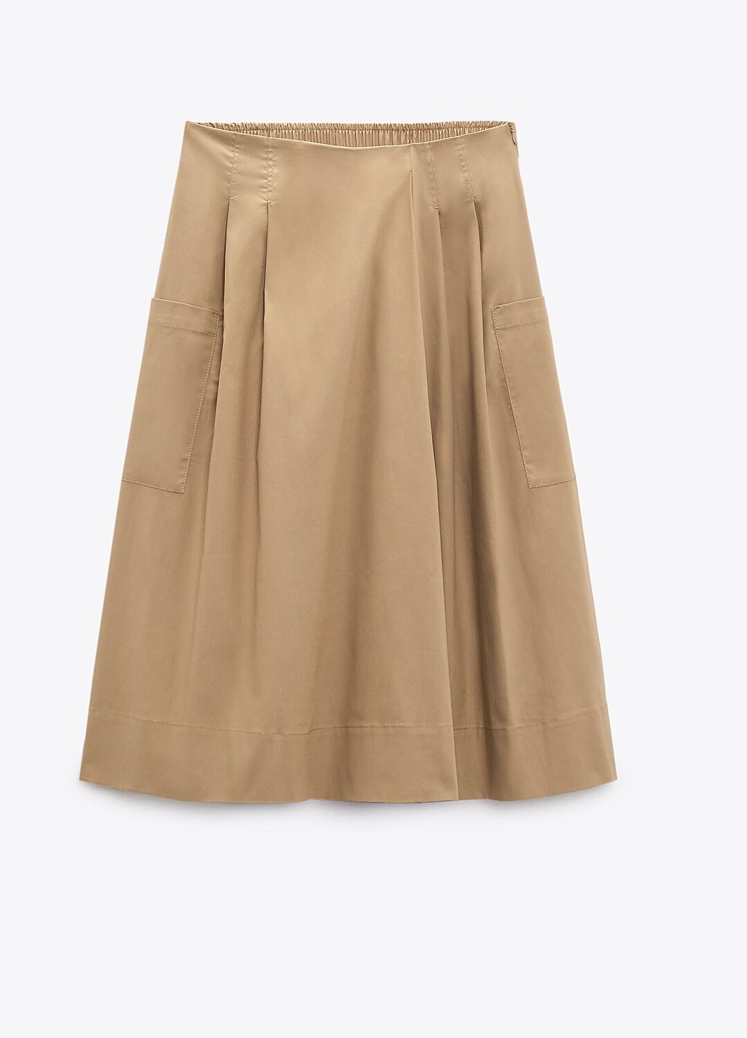 

Шорты Zara Poplin Long Bermuda, бежевый