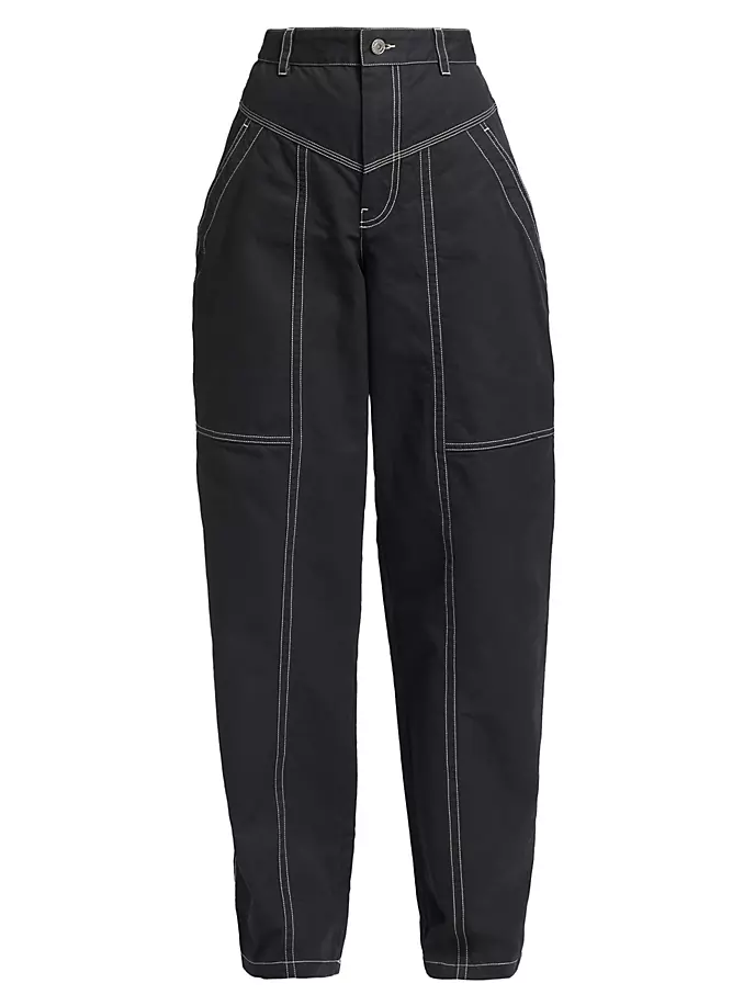 

Брюки Дензела с отстрочкой Isabel Marant Étoile, черный