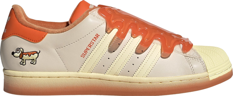 Кроссовки Adidas Melting Sadness x Superstar 'Hotdog', оранжевый - фото