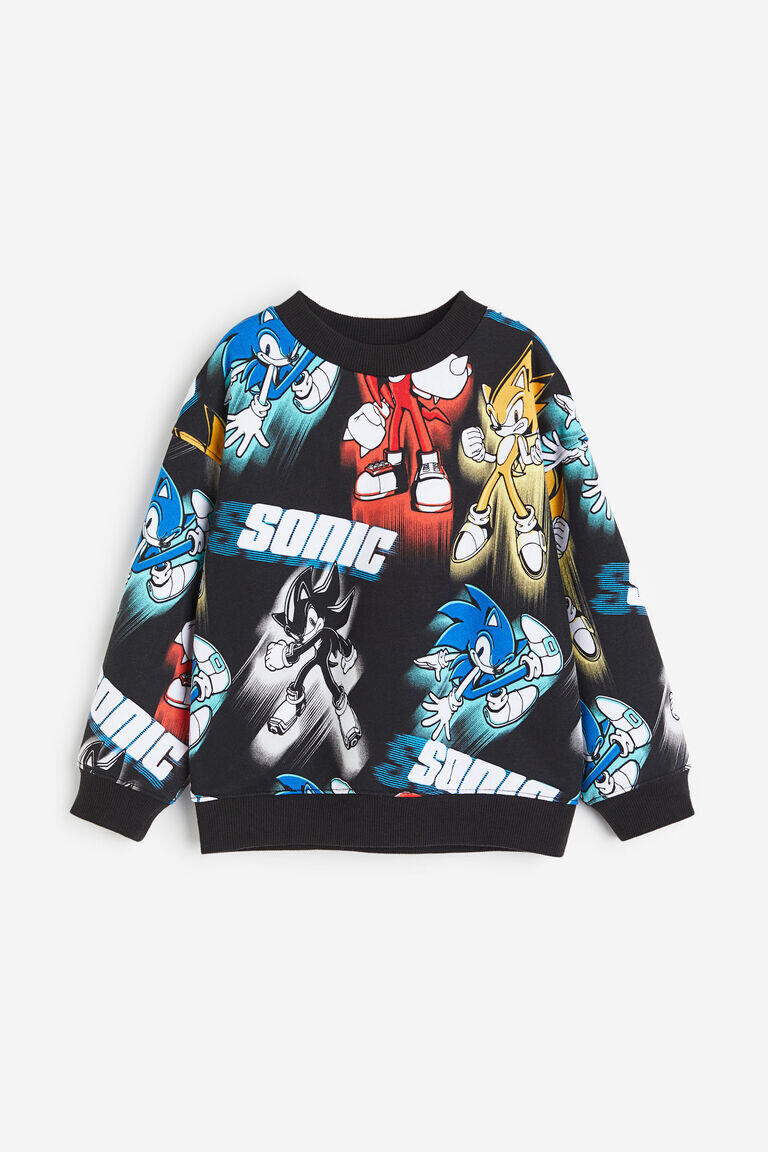 

Толстовка оверсайз с принтом H&M, черный