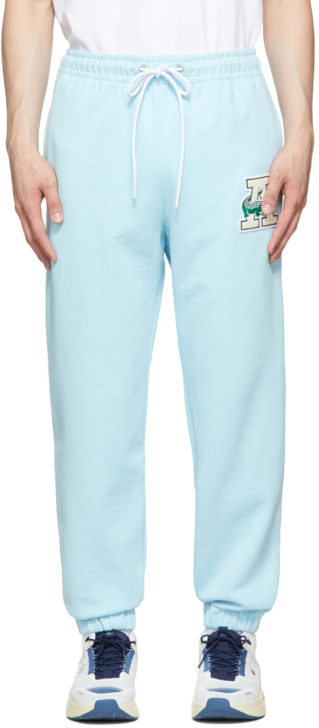 

Синие хлопковые брюки для отдыха Lacoste Edition Awake NY, Синий