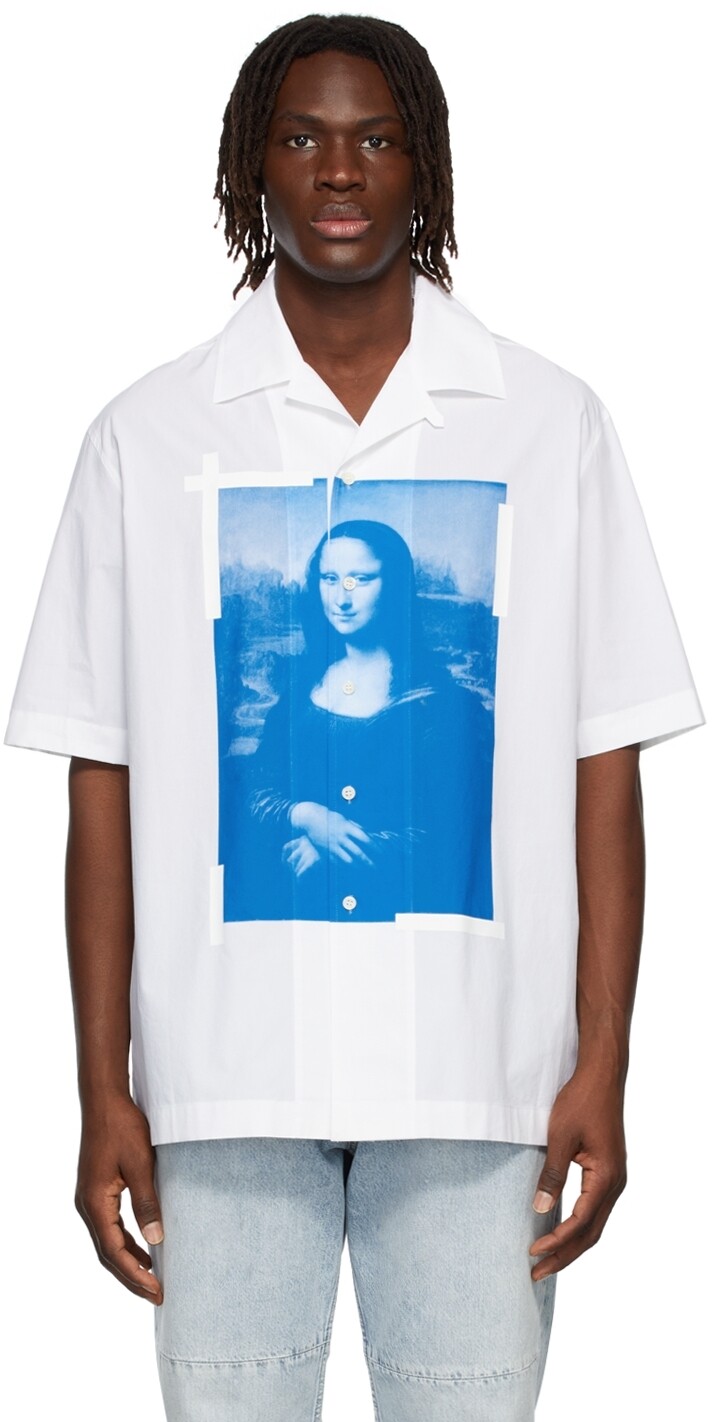 

Белая праздничная рубашка Monalisa Off-White