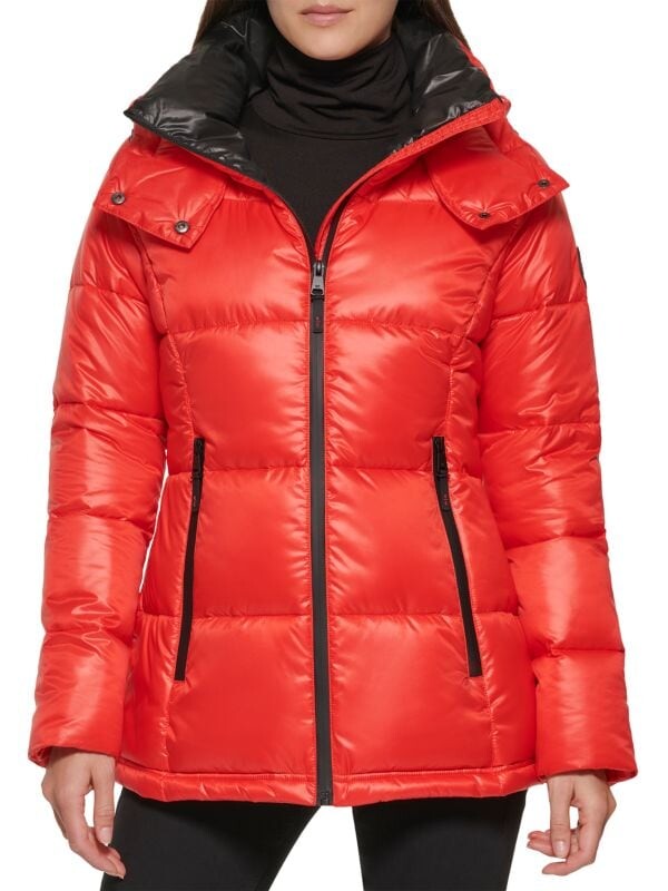 

Пуховик с капюшоном Kenneth Cole Red