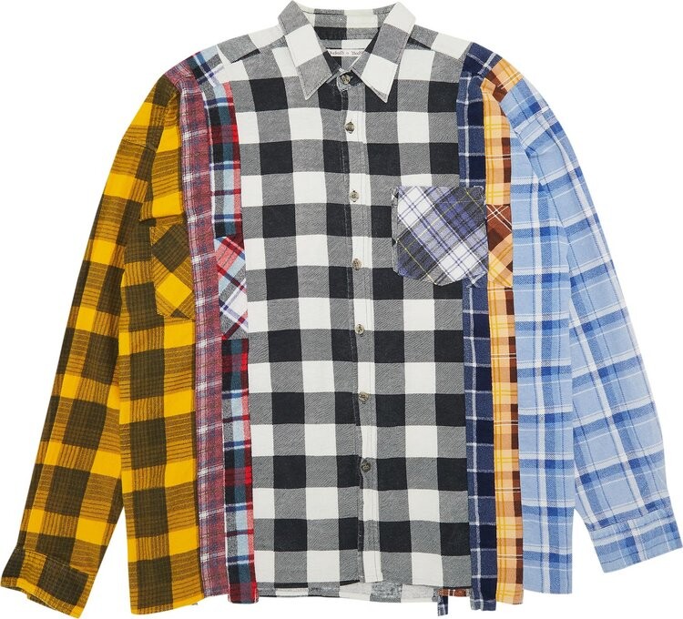 

Рубашка Needles 7 Cuts Wide Flannel Shirt 'Multicolor', разноцветный