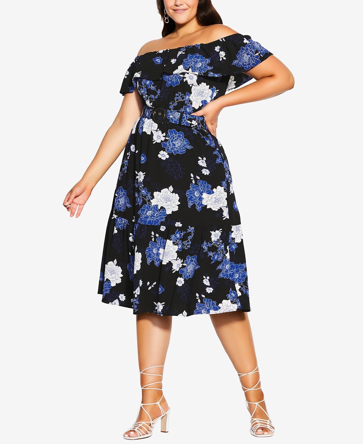

Модное платье больших размеров la fleur City Chic, мульти