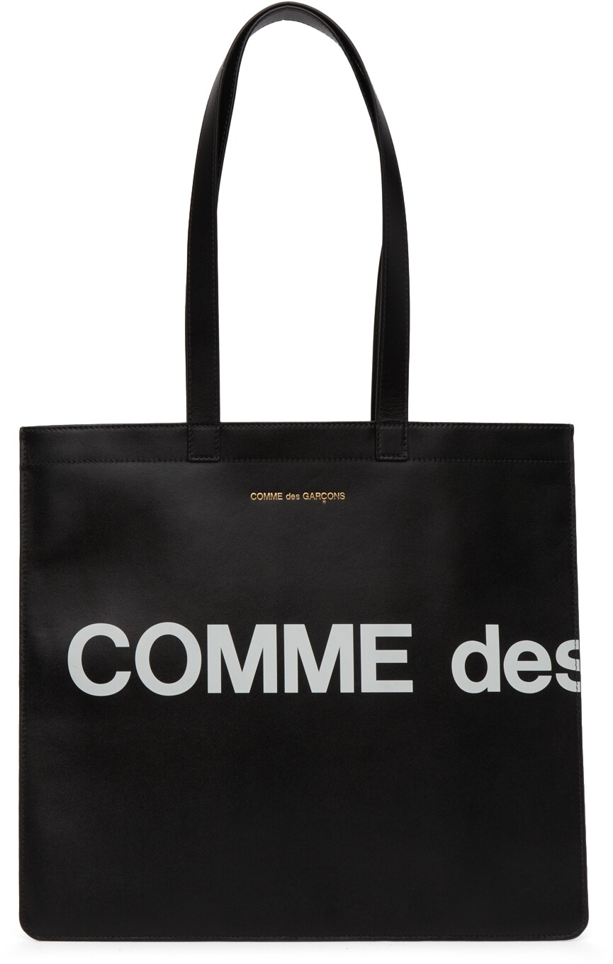 

Черная объемная большая сумка с логотипом Comme des Garçons Wallets