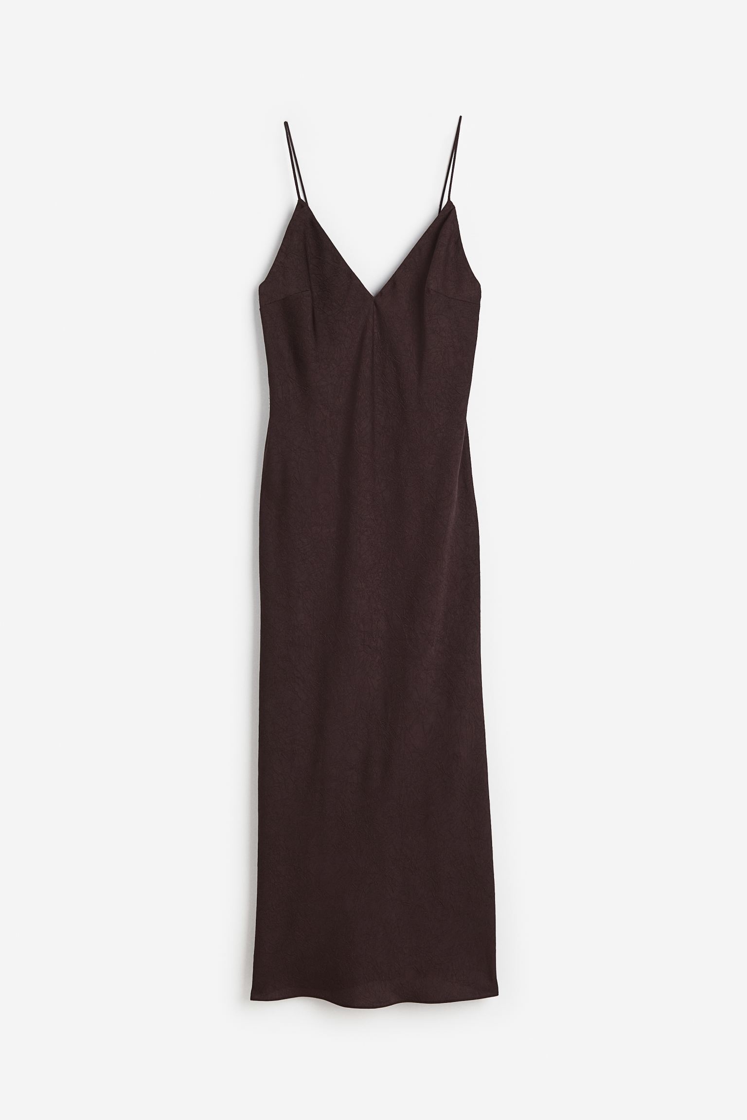 Платье H&M V-neck Slip, темно-коричневый