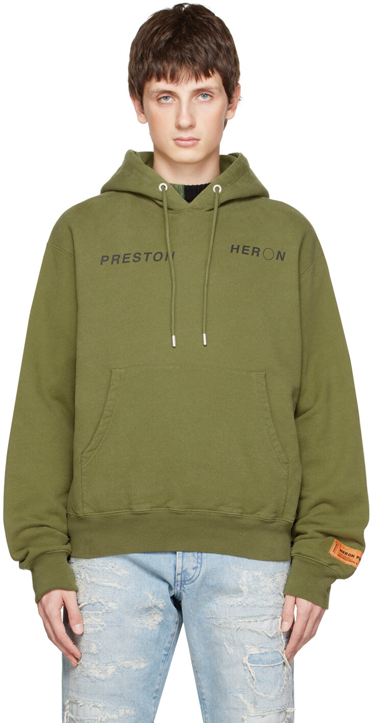 

Толстовка цвета хаки с кулиской Heron Preston