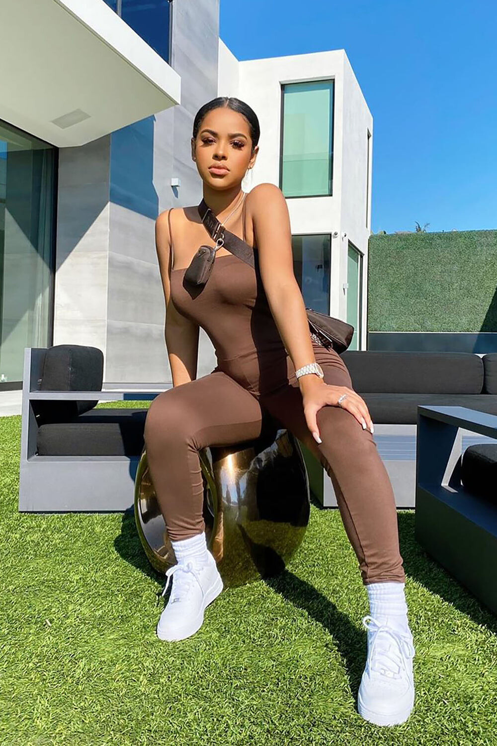 

Комбинезон Fashion Nova MP1457, коричневый