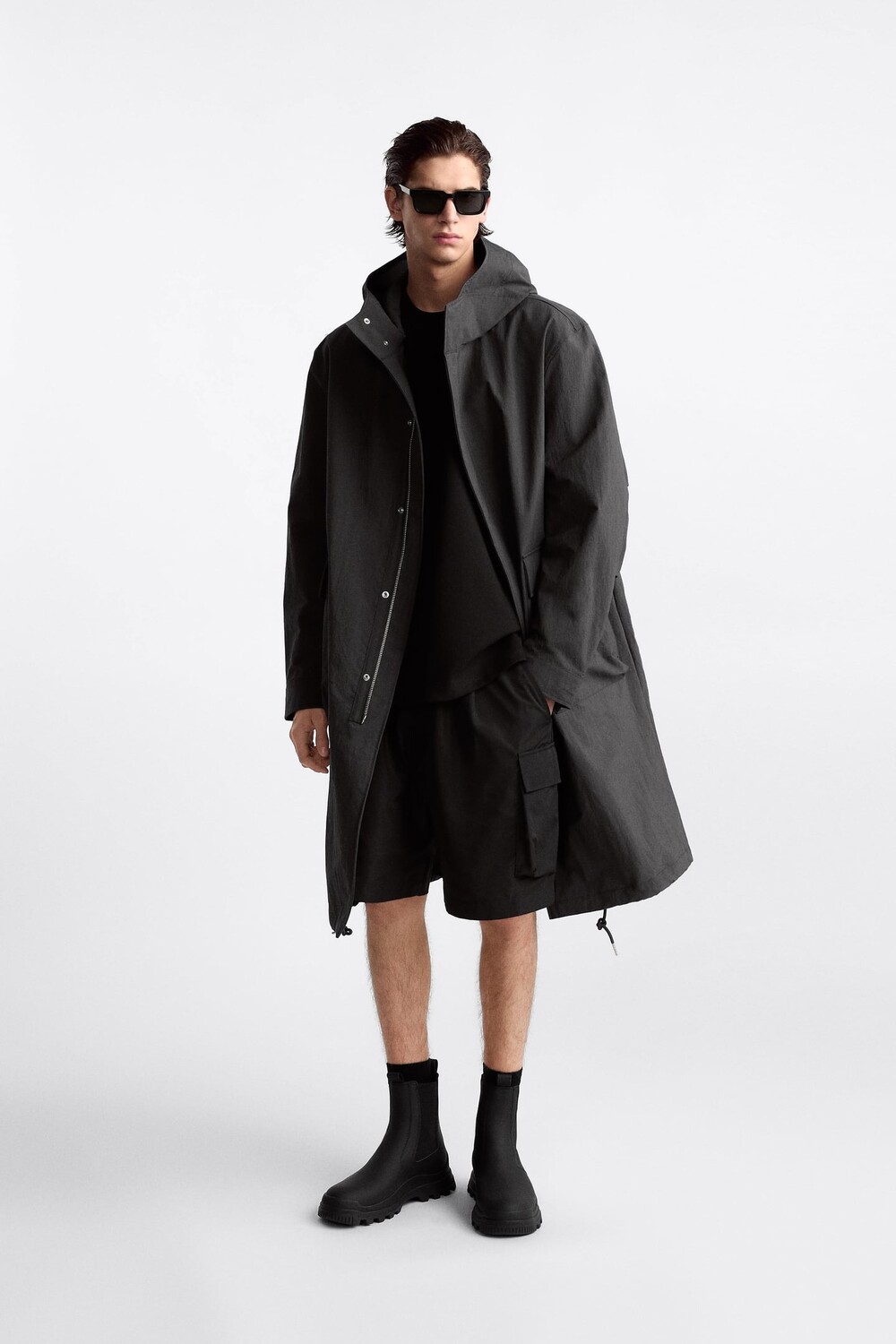 

Прорезиненные ботинки ZARA, черный