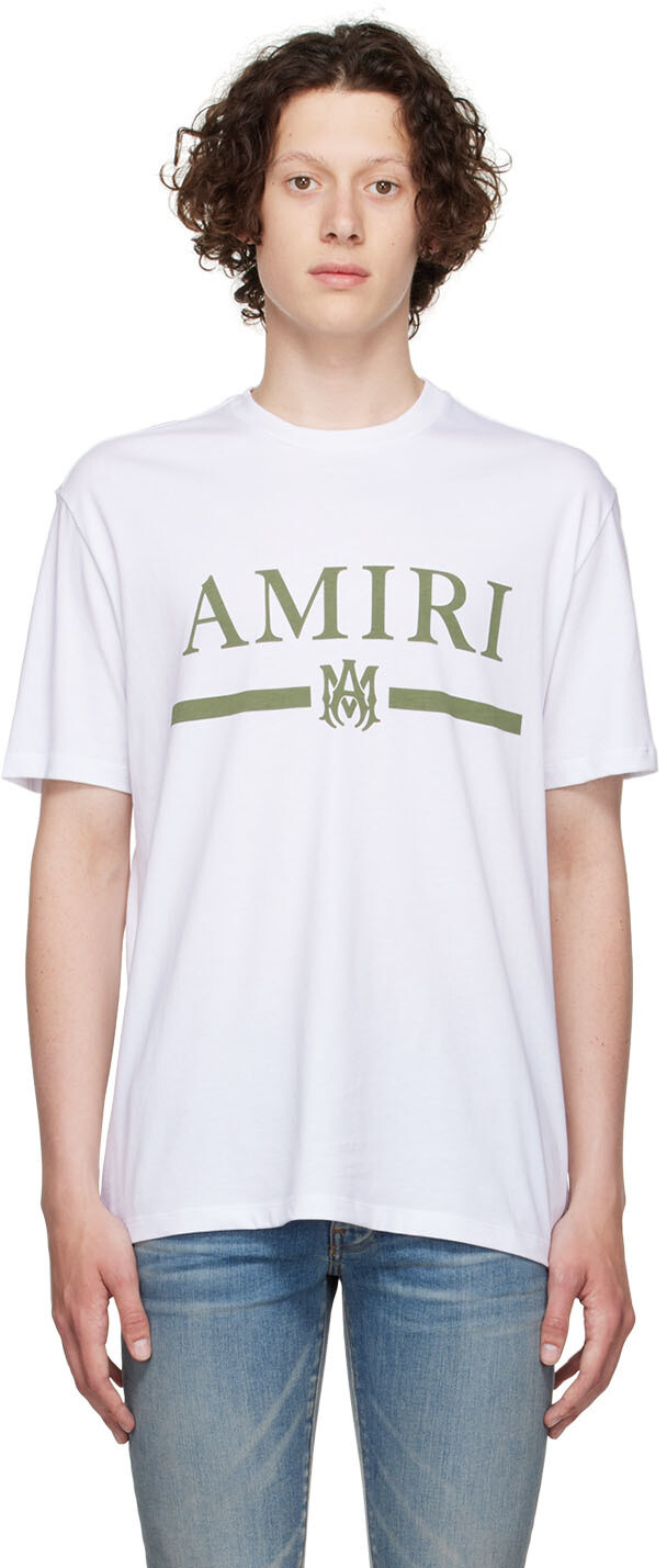 

Белая хлопковая футболка AMIRI