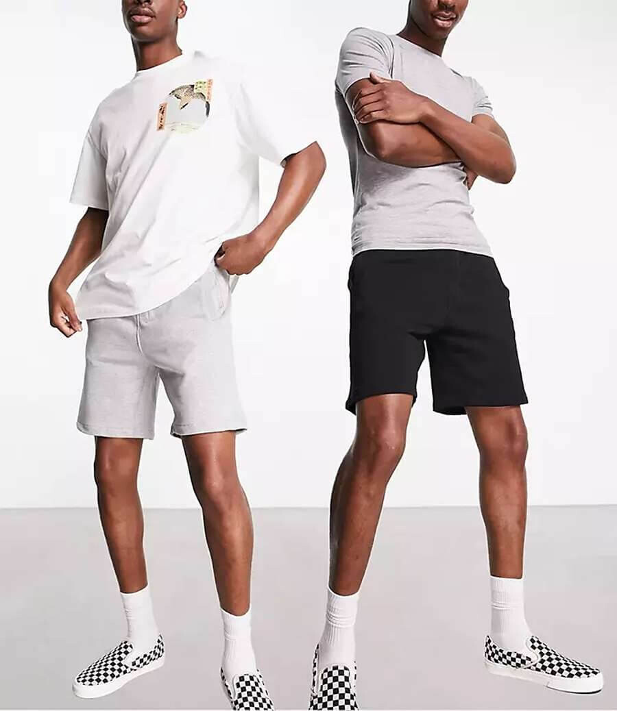 

Комплект шорт Pull&Bear 2-pack Shorts, 2 предмета, черный/серый