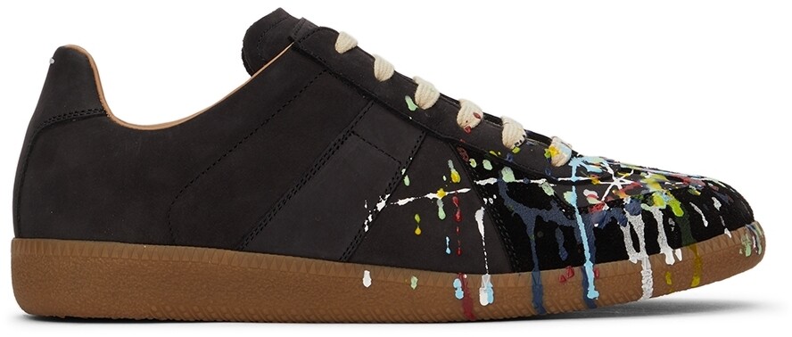 

Черные и многоцветные реплики кроссовок Paint Drop Maison Margiela