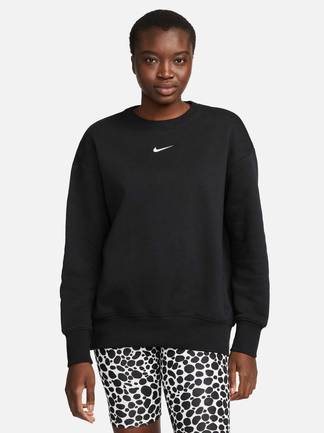 

Блуза Nike W NSW PHNX FLC OS CREW, черный