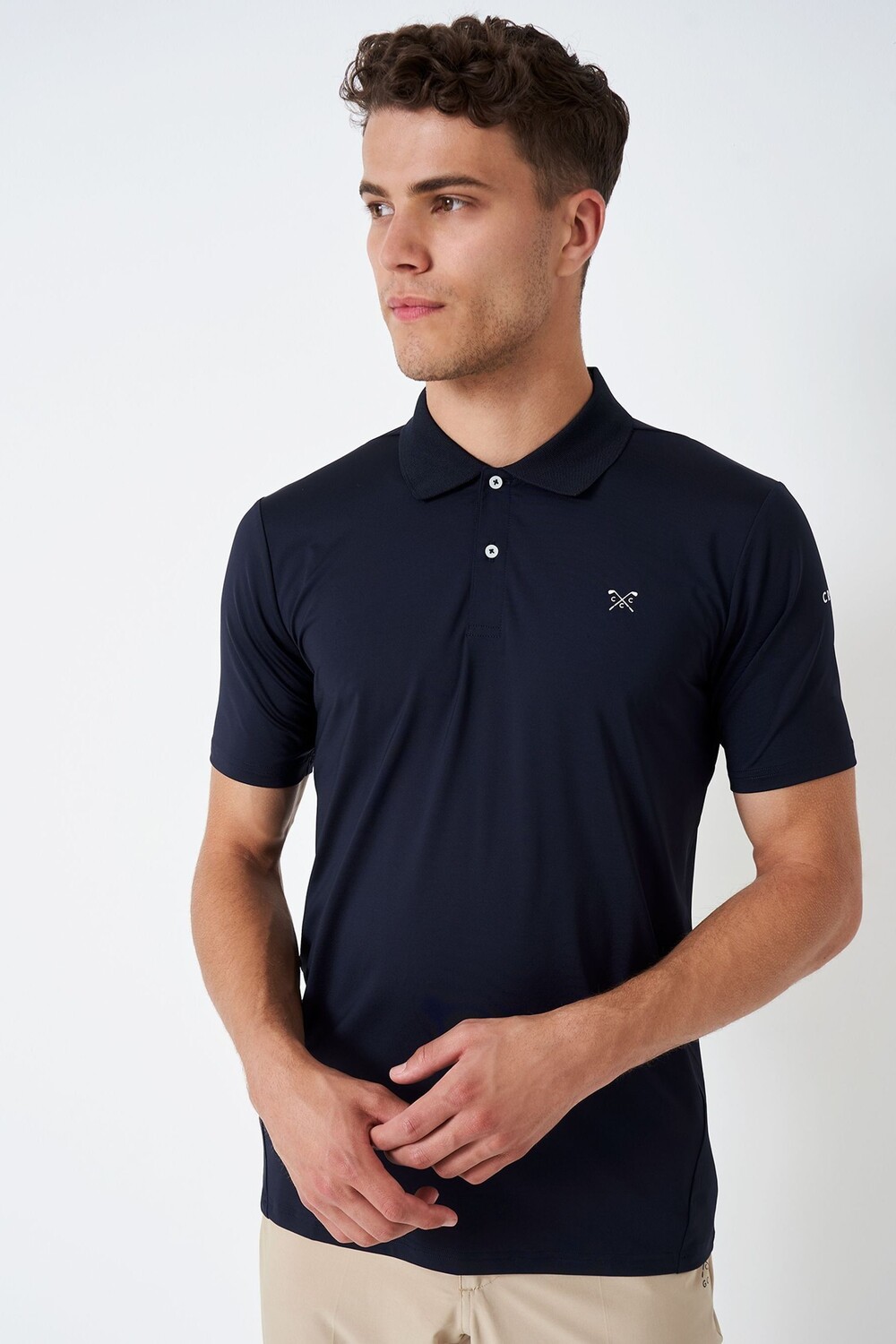 

Нейлоновая повседневная рубашка-поло Crew Clothing Company, синий
