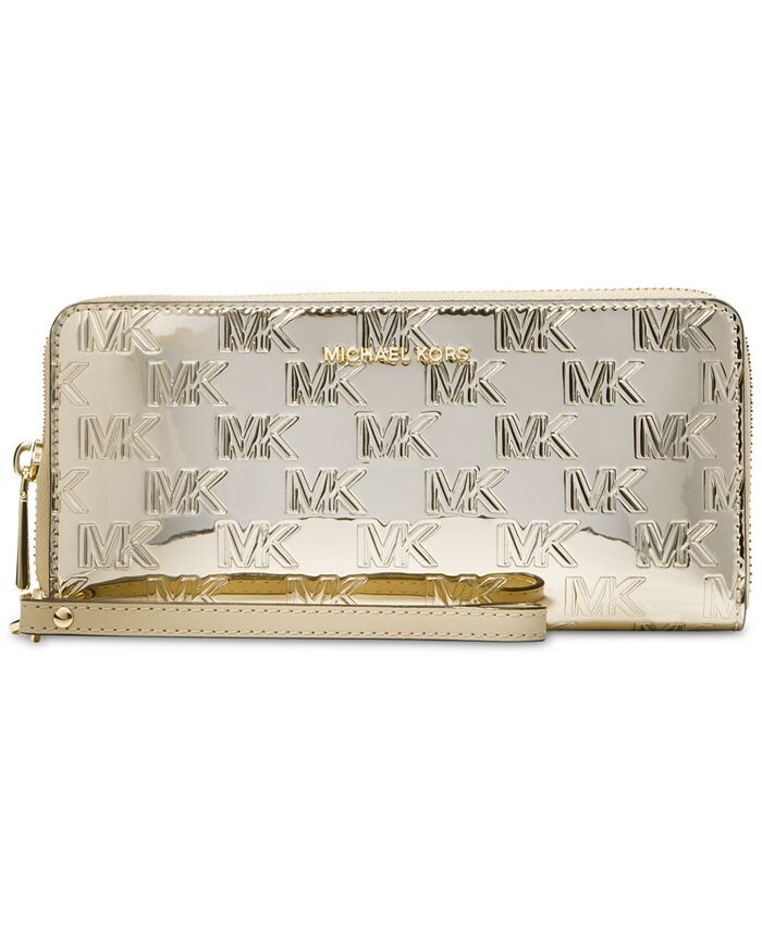 

Континентальный кошелек для путешествий с логотипом Michael Kors, цвет Pale Gold