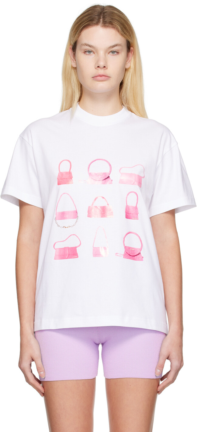 

Белая футболка 'Le T-Shirt Sacs' Jacquemus