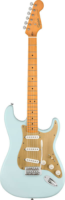 

Fender Squier 40th Anniversary Stratocaster Vintage Edition — Satin Sonic Blue Fender Squier 40th Anniversary Stratocaster Edition -