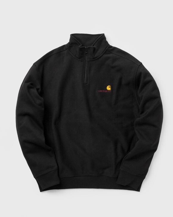 

Толстовка Carhartt Wip Half Zip American Script Sweatshirt, черный