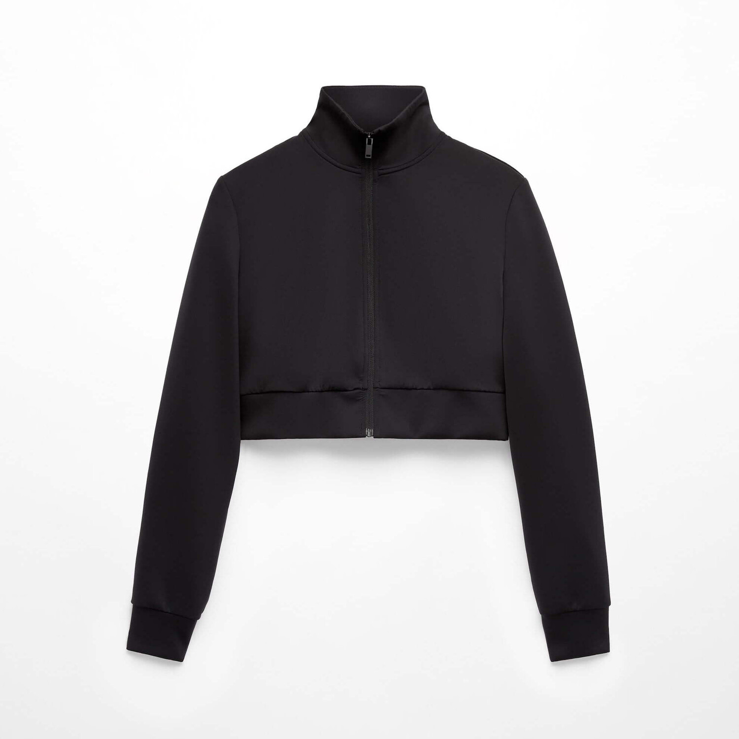 

Куртка Oysho Neoprene-Effect Crop, черный