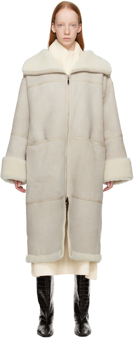 

Дубленка Off-White Signature Totême, Серый