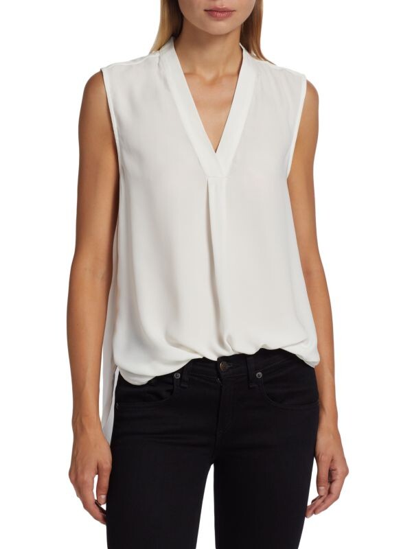 

Топ без Рукавов Rag & Bone Bailey High - Low, chalk