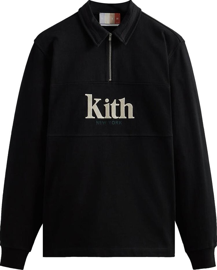 

Лонгслив Kith Carnegie Long-Sleeve Rugby 'Black', черный
