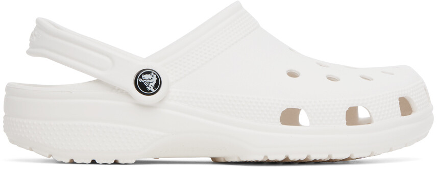 

Белые классические сабо Crocs