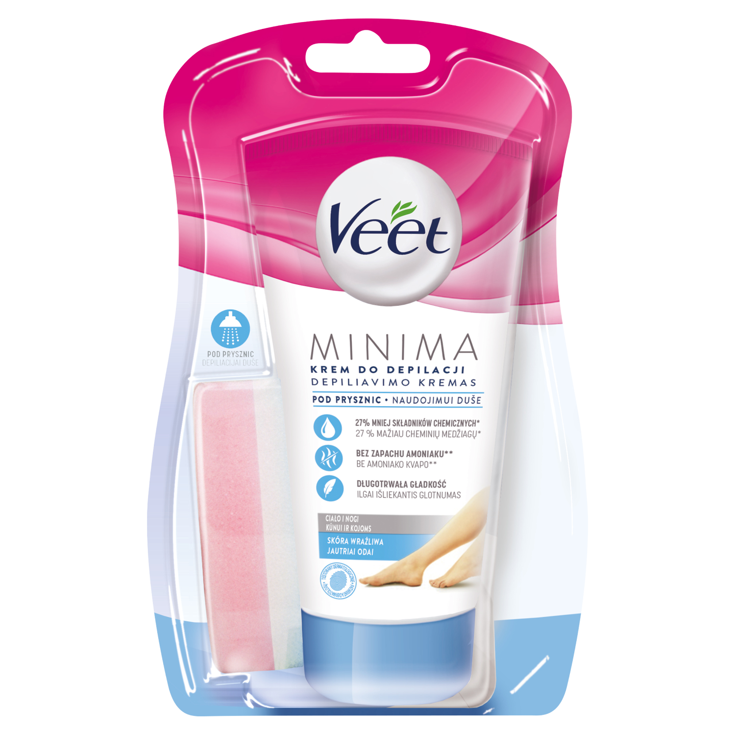 Veet Silky Fresh крем-депилятор для чувствительной кожи в душе, 135 мл - фото