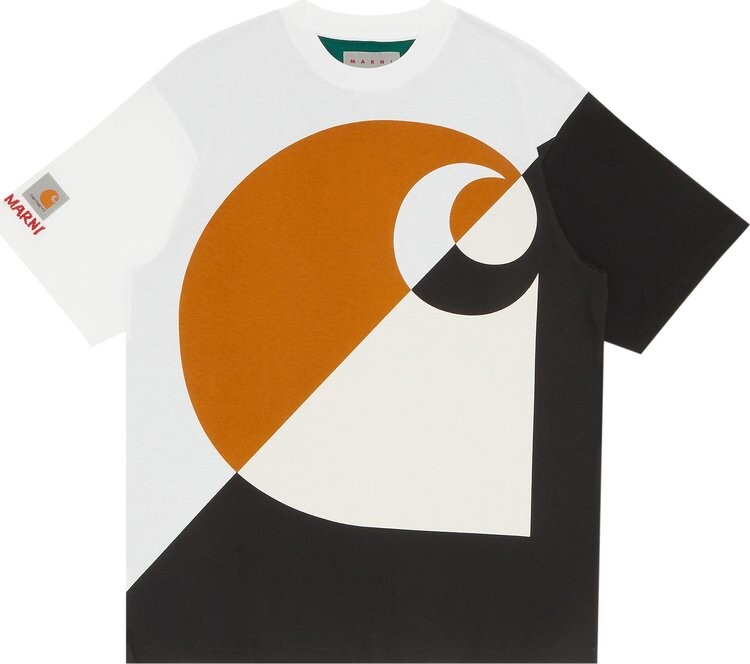 

Футболка Marni x Carhartt WIP Women's T-Shirt 'Stone Green', зеленый