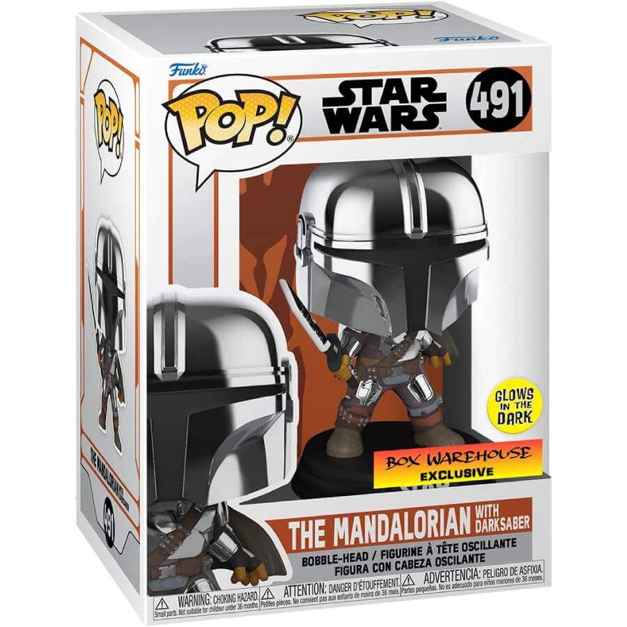 Фигурка Funko POP! Star Wars: The Mandalorian with Darksaber - фото