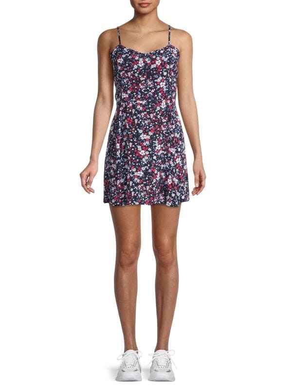 

Мини-платье с цветочным принтом Calvin Klein Jeans Blue floral