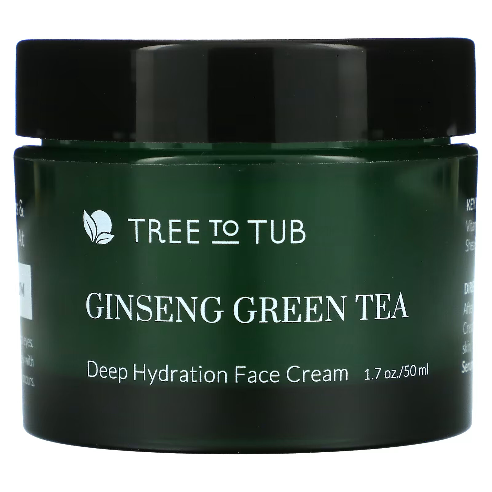 Tree To Tub, ежедневное глубоко увлажняющее средство для чувствительной кожи, женьшень и зеленый чай, 50 мл (1,7 жидк. унции)