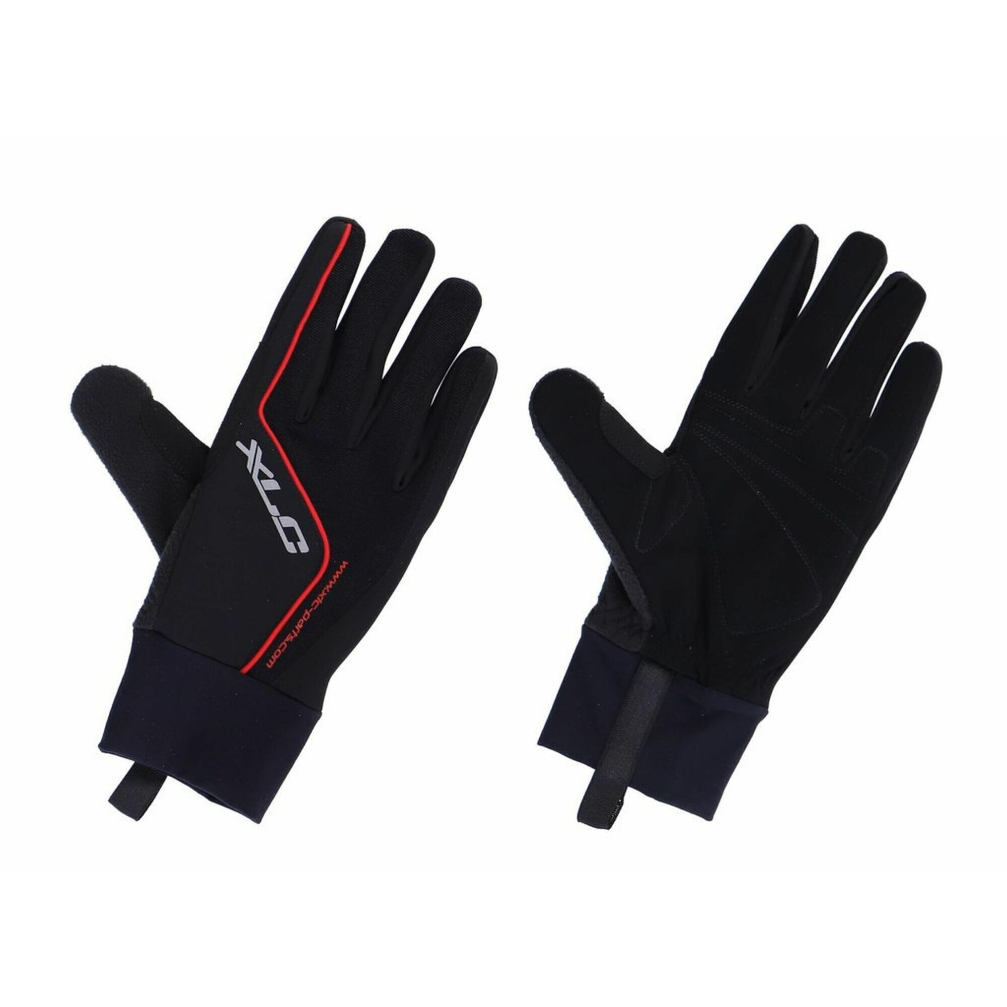 перчатки xlc красный черный Перчатки XLC велосипедные с длинными пальцами зимние CG - L18, черный
