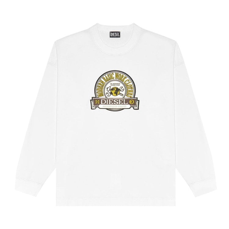 Толстовка Diesel S-Patchy Sweatshirt 'White', белый - фото