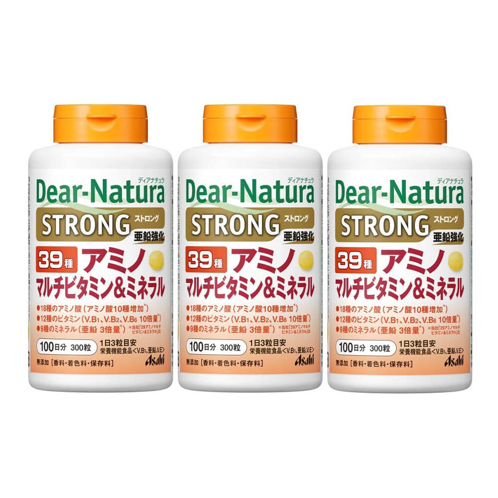 Набор пищевых добавок Dear Natura Strong 39 Amino, Multivitamin & Mineral, 3 предмета, 300х3 таблеток
