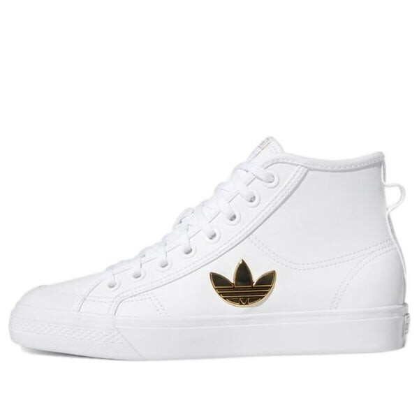 

Кроссовки Adidas Nizza Trefoil Hi Cloud White Gold Metallic (W) H01134, белый