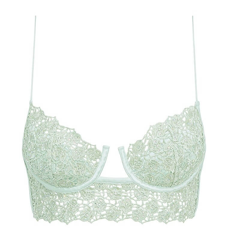 

Бюстье For Love & Lemons Twinkle Rose, зеленовато-белый