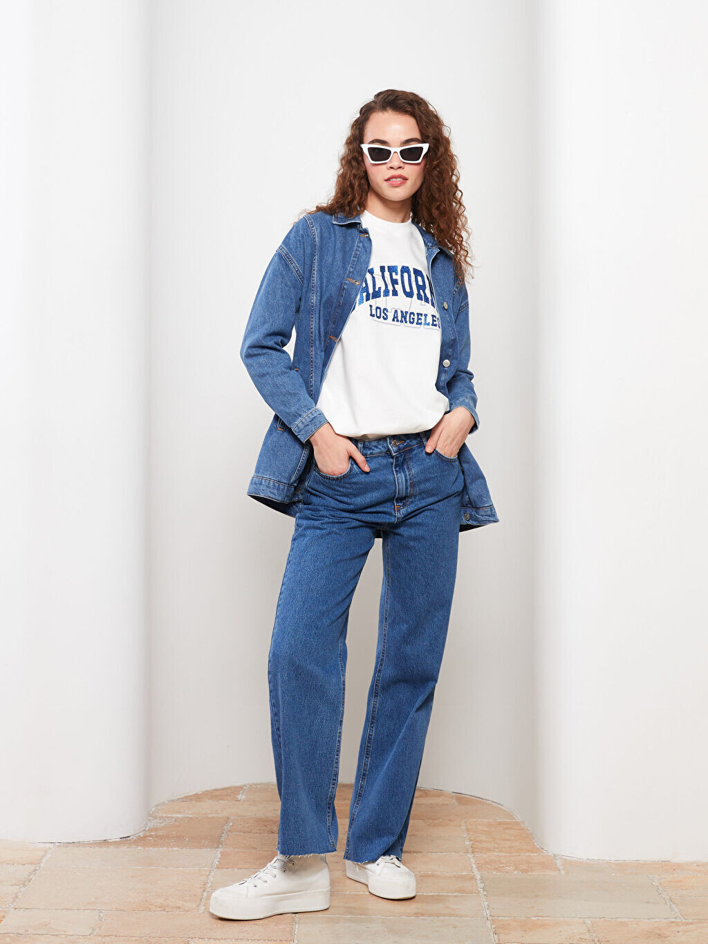

Широкие прямые женские джинсы Rodeo LCW Modest