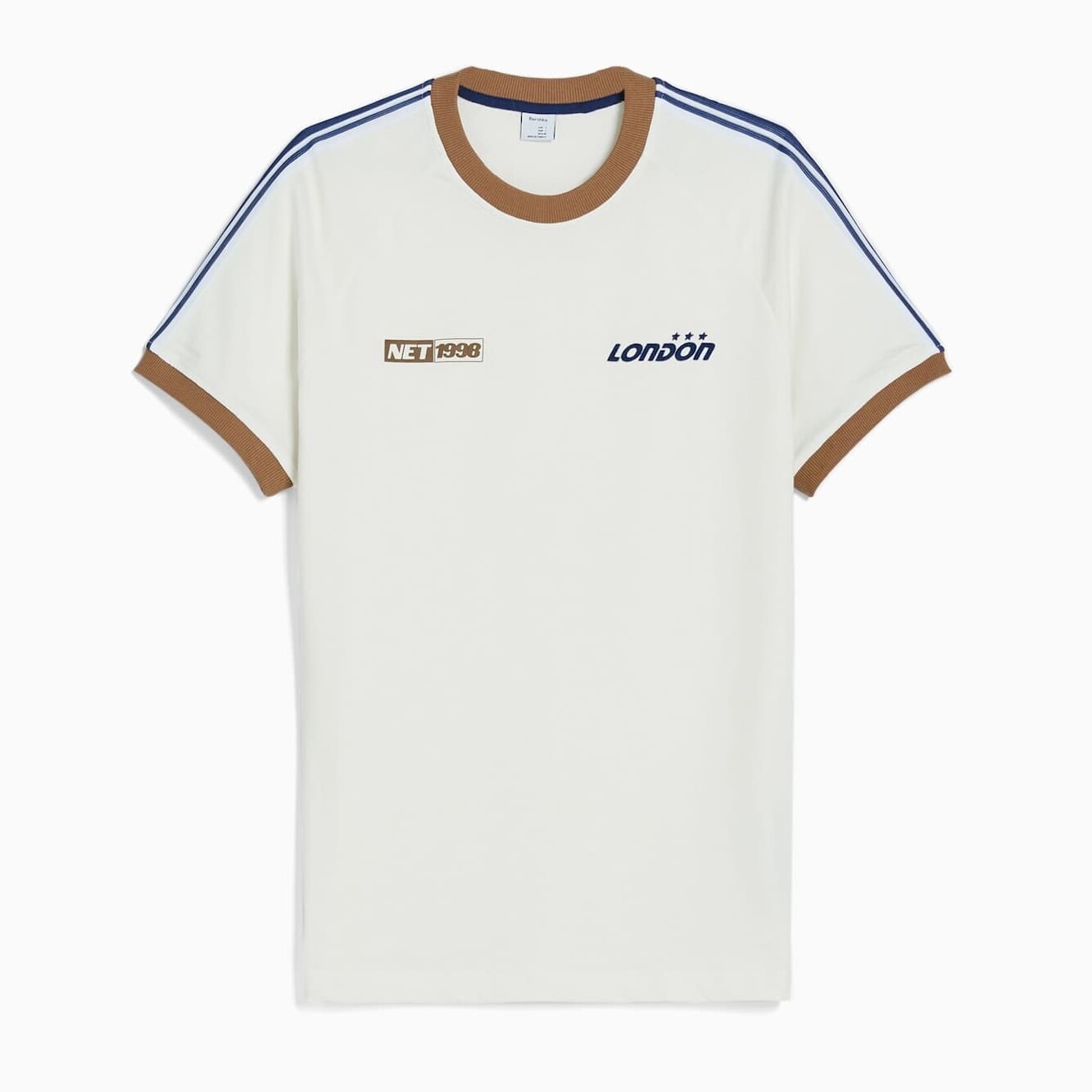 

Футболка Bershka Retro Sporty With Short Raglan Sleeves, белый