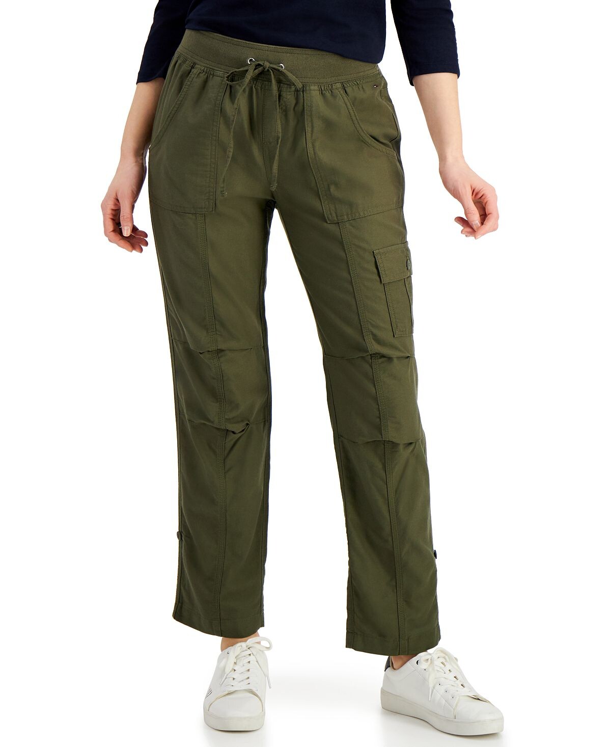 

Женские прямые брюки alton с манжетами Tommy Hilfiger, Серый
