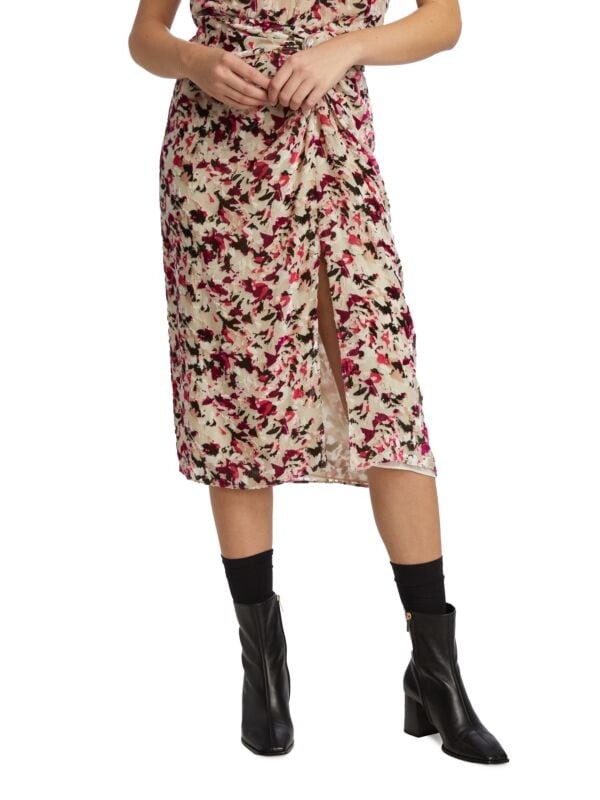 

Юбка - Миди Rag & Bone Amber Burnout, розовый
