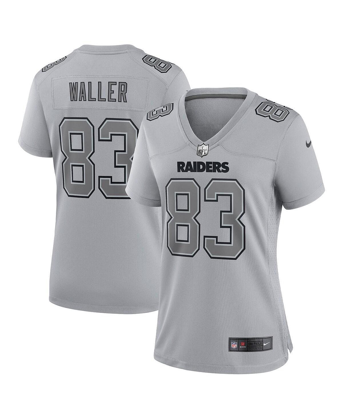 Женское джерси darren waller grey las vegas raiders atmosphere fashion game jersey Nike, серый