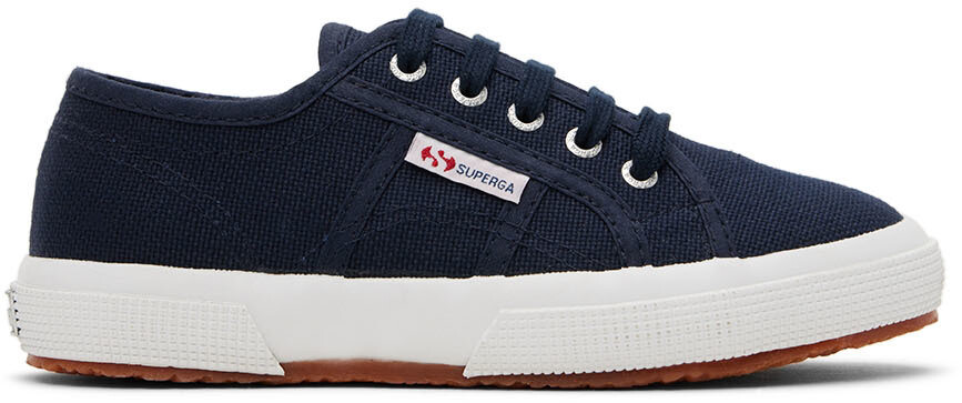 

Детские классические кроссовки Jcot темно-синего цвета Superga