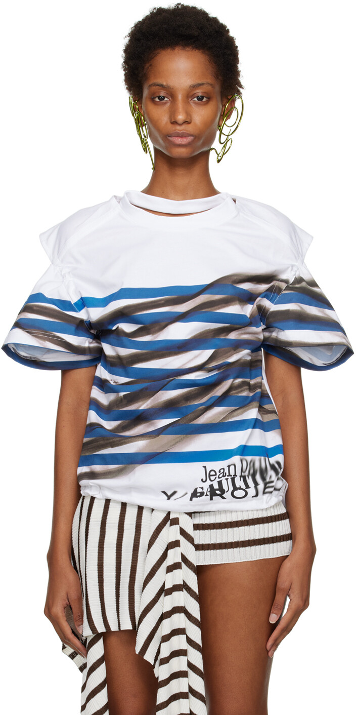

Белая футболка Jean Paul Gaultier Edition Marinere Y/Project