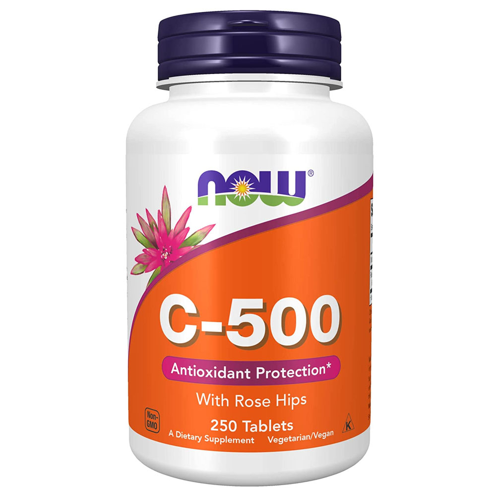 Витамин С-500 Now Food, 250 капсул биологически активная добавка с коэнзимом now co q10 60